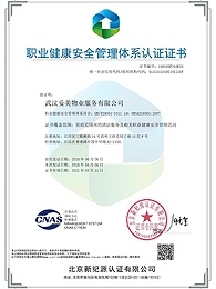 职业健康安全管理体系OHSAS18001认证证书